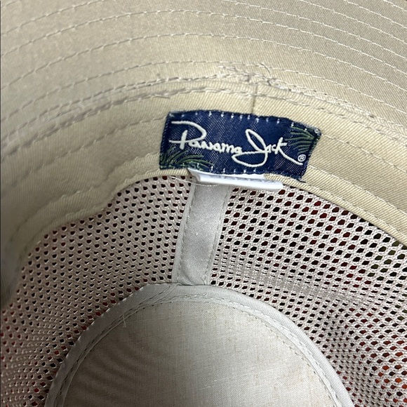 NWT Panama Jack Beige Mesh Sun Hat - Picture 6 of 8